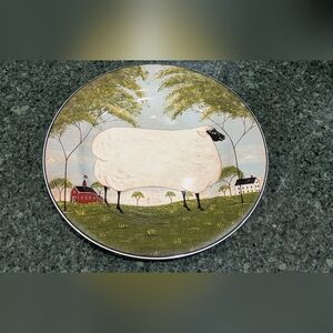 8" Warren Kimble By Sakura Animal Collection Plate. SHEEP.